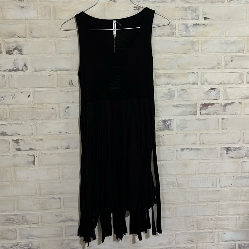 Műr Műr Black Raw Fringe Dress SzLG